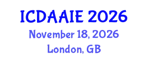 International Conference on Data and Artifical Intelligence Engineering (ICDAAIE) November 18, 2026 - London, United Kingdom