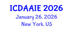 International Conference on Data and Artifical Intelligence Engineering (ICDAAIE) January 26, 2026 - New York, United States