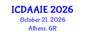 International Conference on Data and Artifical Intelligence Engineering (ICDAAIE) October 21, 2026 - Athens, Greece