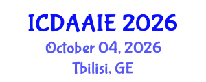 International Conference on Data and Artifical Intelligence Engineering (ICDAAIE) October 04, 2026 - Tbilisi, Georgia