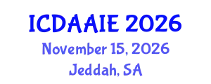 International Conference on Data and Artifical Intelligence Engineering (ICDAAIE) November 15, 2026 - Jeddah, Saudi Arabia