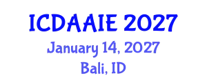 International Conference on Data and Artifical Intelligence Engineering (ICDAAIE) January 14, 2027 - Bali, Indonesia