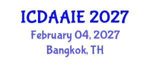 International Conference on Data and Artifical Intelligence Engineering (ICDAAIE) February 04, 2027 - Bangkok, Thailand