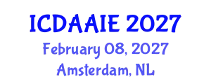International Conference on Data and Artifical Intelligence Engineering (ICDAAIE) February 08, 2027 - Amsterdam, Netherlands