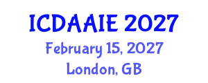 International Conference on Data and Artifical Intelligence Engineering (ICDAAIE) February 15, 2027 - London, United Kingdom
