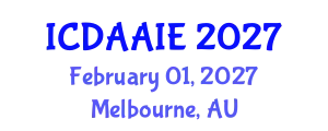 International Conference on Data and Artifical Intelligence Engineering (ICDAAIE) February 01, 2027 - Melbourne, Australia