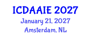 International Conference on Data and Artifical Intelligence Engineering (ICDAAIE) January 21, 2027 - Amsterdam, Netherlands