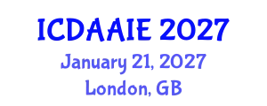 International Conference on Data and Artifical Intelligence Engineering (ICDAAIE) January 21, 2027 - London, United Kingdom