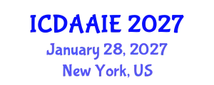 International Conference on Data and Artifical Intelligence Engineering (ICDAAIE) January 28, 2027 - New York, United States