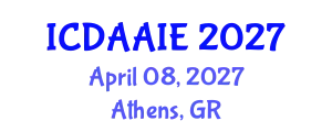 International Conference on Data and Artifical Intelligence Engineering (ICDAAIE) April 08, 2027 - Athens, Greece