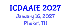 International Conference on Data and Artifical Intelligence Engineering (ICDAAIE) January 16, 2027 - Phuket, Thailand