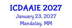 International Conference on Data and Artifical Intelligence Engineering (ICDAAIE) January 23, 2027 - Mandalay, Myanmar