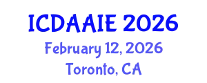 International Conference on Data and Artifical Intelligence Engineering (ICDAAIE) February 12, 2026 - Toronto, Canada