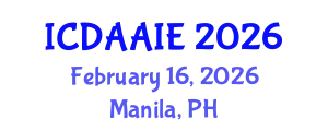 International Conference on Data and Artifical Intelligence Engineering (ICDAAIE) February 16, 2026 - Manila, Philippines