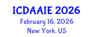 International Conference on Data and Artifical Intelligence Engineering (ICDAAIE) February 16, 2026 - New York, United States
