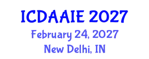 International Conference on Data and Artifical Intelligence Engineering (ICDAAIE) February 24, 2027 - New Delhi, India