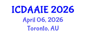 International Conference on Data and Artifical Intelligence Engineering (ICDAAIE) April 06, 2026 - Toronto, Australia