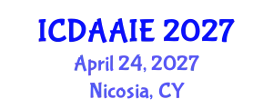 International Conference on Data and Artifical Intelligence Engineering (ICDAAIE) April 24, 2027 - Nicosia, Cyprus