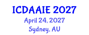 International Conference on Data and Artifical Intelligence Engineering (ICDAAIE) April 24, 2027 - Sydney, Australia