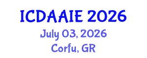 International Conference on Data and Artifical Intelligence Engineering (ICDAAIE) July 03, 2026 - Corfu, Greece