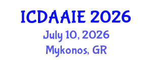 International Conference on Data and Artifical Intelligence Engineering (ICDAAIE) July 10, 2026 - Mykonos, Greece