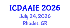 International Conference on Data and Artifical Intelligence Engineering (ICDAAIE) July 24, 2026 - Rhodes, Greece