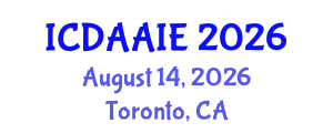 International Conference on Data and Artifical Intelligence Engineering (ICDAAIE) August 14, 2026 - Toronto, Canada