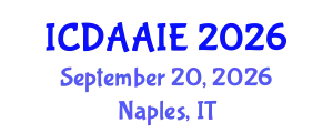 International Conference on Data and Artifical Intelligence Engineering (ICDAAIE) September 20, 2026 - Naples, Italy
