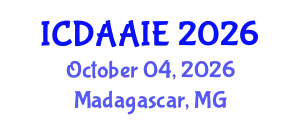 International Conference on Data and Artifical Intelligence Engineering (ICDAAIE) October 04, 2026 - Madagascar, Madagascar