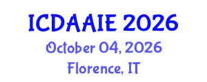 International Conference on Data and Artifical Intelligence Engineering (ICDAAIE) October 04, 2026 - Florence, Italy