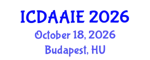International Conference on Data and Artifical Intelligence Engineering (ICDAAIE) October 18, 2026 - Budapest, Hungary