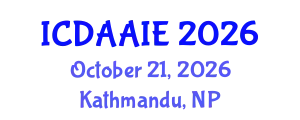 International Conference on Data and Artifical Intelligence Engineering (ICDAAIE) October 21, 2026 - Kathmandu, Nepal