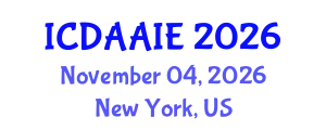 International Conference on Data and Artifical Intelligence Engineering (ICDAAIE) November 04, 2026 - New York, United States