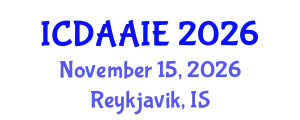 International Conference on Data and Artifical Intelligence Engineering (ICDAAIE) November 15, 2026 - Reykjavik, Iceland