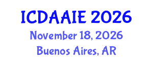 International Conference on Data and Artifical Intelligence Engineering (ICDAAIE) November 18, 2026 - Buenos Aires, Argentina