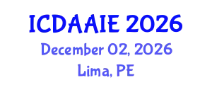 International Conference on Data and Artifical Intelligence Engineering (ICDAAIE) December 02, 2026 - Lima, Peru