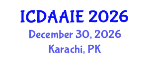 International Conference on Data and Artifical Intelligence Engineering (ICDAAIE) December 30, 2026 - Karachi, Pakistan
