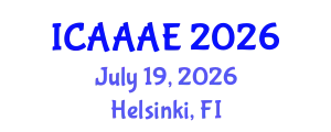 International Conference on Aeronautical and Aerospace Engineering (ICAAAE) July 19, 2026 - Helsinki, Finland