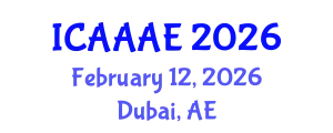 International Conference on Aeronautical and Aerospace Engineering (ICAAAE) February 12, 2026 - Dubai, United Arab Emirates