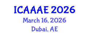 International Conference on Aeronautical and Aerospace Engineering (ICAAAE) March 16, 2026 - Dubai, United Arab Emirates