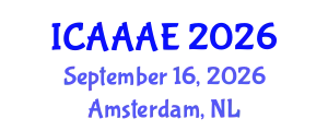 International Conference on Aeronautical and Aerospace Engineering (ICAAAE) September 16, 2026 - Amsterdam, Netherlands