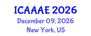International Conference on Aeronautical and Aerospace Engineering (ICAAAE) December 09, 2026 - New York, United States