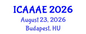 International Conference on Aeronautical and Aerospace Engineering (ICAAAE) August 23, 2026 - Budapest, Hungary