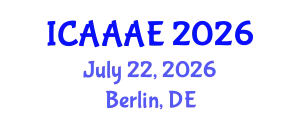 International Conference on Aeronautical and Aerospace Engineering (ICAAAE) July 22, 2026 - Berlin, Germany
