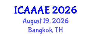 International Conference on Aeronautical and Aerospace Engineering (ICAAAE) August 19, 2026 - Bangkok, Thailand