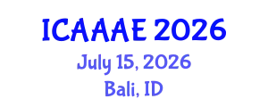 International Conference on Aeronautical and Aerospace Engineering (ICAAAE) July 15, 2026 - Bali, Indonesia