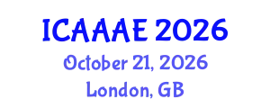 International Conference on Aeronautical and Aerospace Engineering (ICAAAE) October 21, 2026 - London, United Kingdom