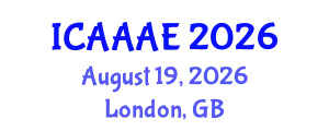 International Conference on Aeronautical and Aerospace Engineering (ICAAAE) August 19, 2026 - London, United Kingdom