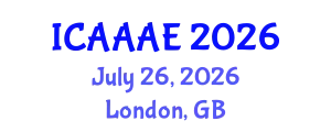 International Conference on Aeronautical and Aerospace Engineering (ICAAAE) July 26, 2026 - London, United Kingdom