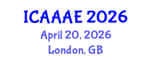 International Conference on Aeronautical and Aerospace Engineering (ICAAAE) April 20, 2026 - London, United Kingdom